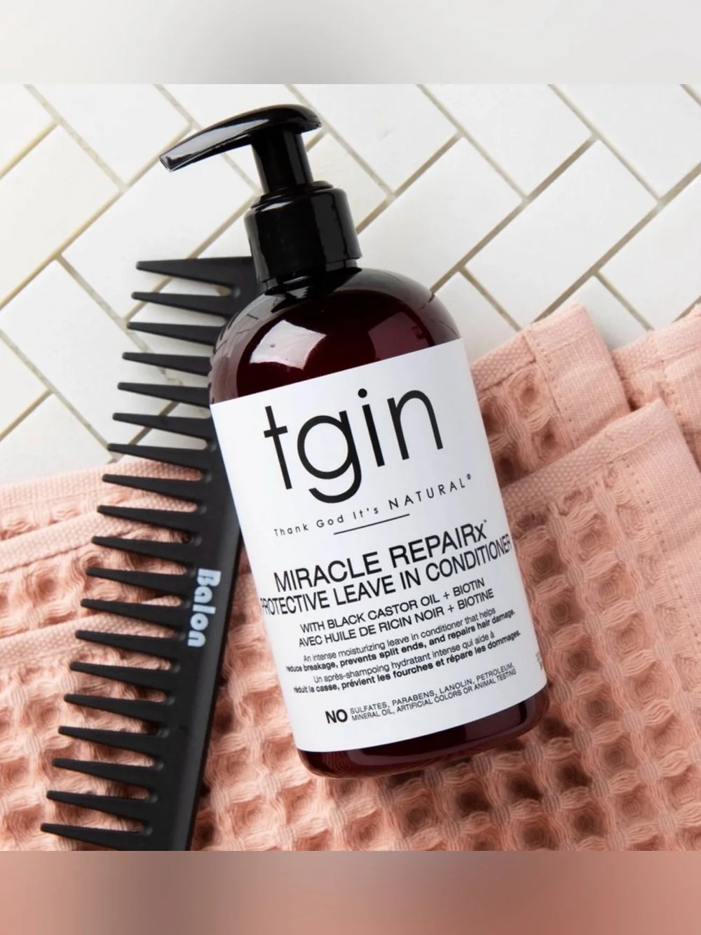 TGIN Miracle RepaiRx Protective Leave-In Conditioner For Curly Hair 12 fl oz New